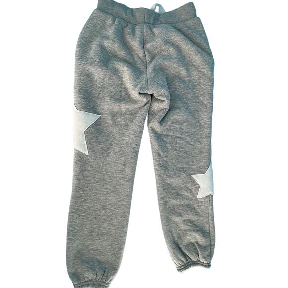 No Boundaries Graphic Jogger Lounge Pants Juniors S/CH (3-5) Gray White Stars - Picture 3 of 14